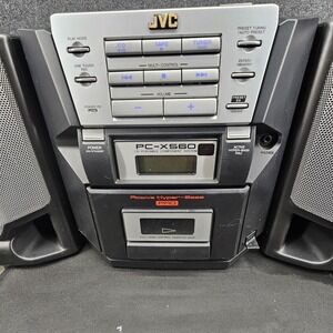 JVC PC-X550BK CD Portable System Player FM AM Cassette Boombox